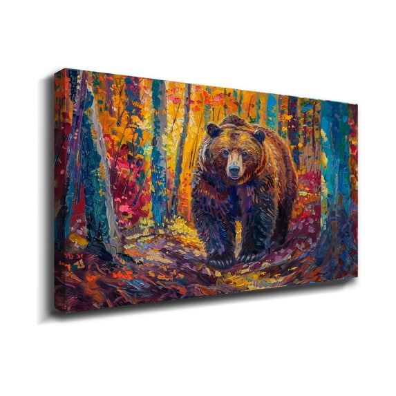 Animal Wall Art Picture Brown Bear Animal Wall Decor Canvas Wall Art For Livingroom Bedroom Office