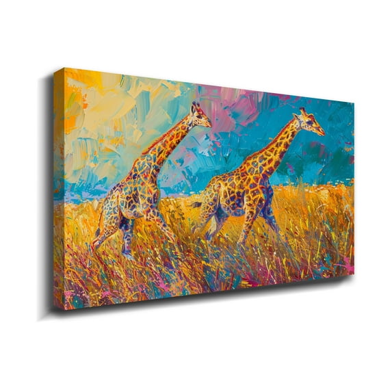 Animal Wall Art Picture Walking Giraffe Animal Wall Decor Canvas Wall Art For Livingroom Bedroom Office