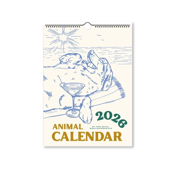 Animal Wall Calendar Cat Monthly Planner Decor Wall Art
