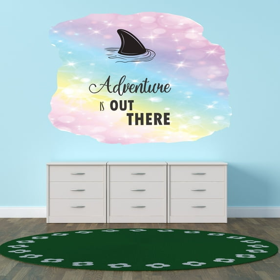 Animal Wall Decals for Care Taker Daycare - Boldest Biter Underwater Shark DIY & Creativity Boy Girl Bedroom Wall Sticker - Size: 10 In x 7 In