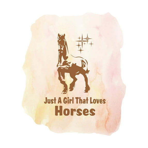Animal Wall Decals for Children Bedroom - Horse Jumping Happily Horse DIY & Creativity Boy Girl Bedroom Wall Sticker - Size: 8 In x 10 In