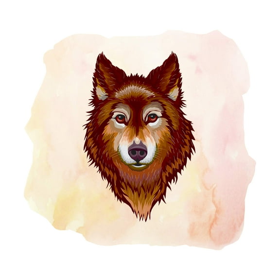 Animal Wall Decals for Family Living Room - Lone Angry Wolf Head Wolf DIY & Creativity Boy Girl Bedroom Wall Sticker - Size: 30 In x 27 In