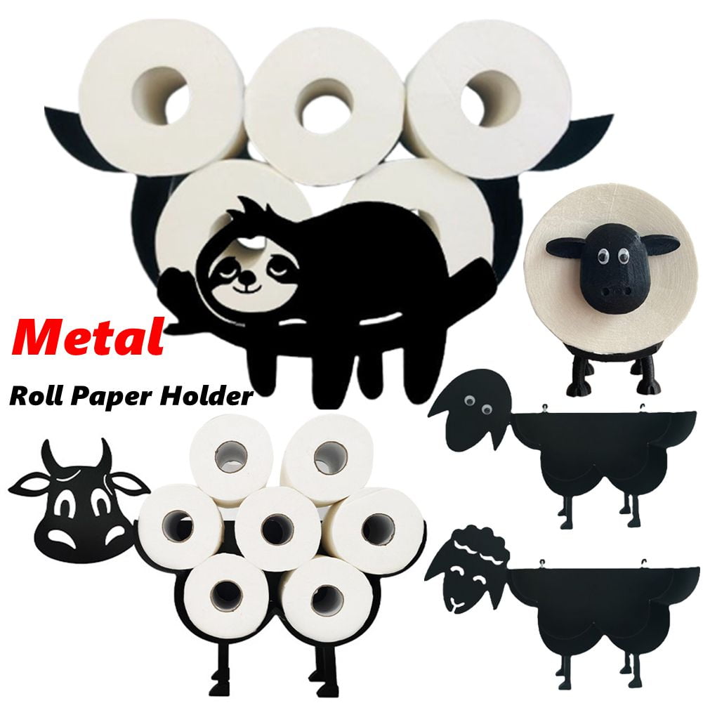 Animal Wall Mount Roll Paper Holder Funny Metal Iron Art Sculpture ...