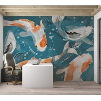 Animal Wallpaper Wall Mural - Koi Fishes