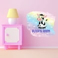 thumbnail image 1 of Animal Watercolor Custom Name Wall Decals for Kids Room - Young Animal Rainbow Background Design Baby Personalized Bedroom Wall Sticker Water Color Style - Size: 30 In x 27 In, 1 of 5