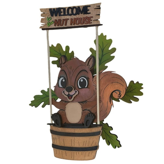 Animal Wind Spinner for Outdoors - Cute Wooden Windmill Garden Decor, Kinetic Wind Sculpture with Swivel Design for Patio, Lawn & Yard Art, Hanging Pinwheel Ornament