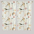 thumbnail image 1 of Animal Window Curtains for Bedroom Watercolor Birds on Tree with Yellow Leaves Rod Pocket Window Curtain for Bedroom or Living Room W63 x L63 Inch, 1 of 5