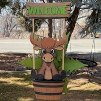 Animal Windspinner Decoration Cute Animal Wooden Wind Spinner Outdoor Hanging Windmill Kinetic Garden Pinwheels Swivel Wind Sculpture Yard Art Ornaments for Patio Lawn Garden Art Decor