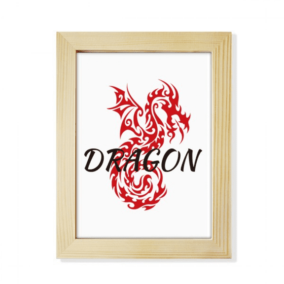Animal Wings Myth Oriental Dragon Western Dragon Desktop Adorn Photo Frame Display Art Painting Wooden