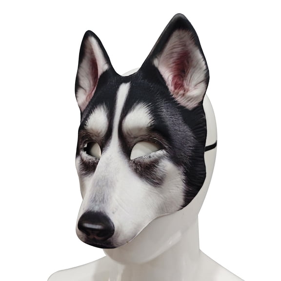 Animal Wolf Mask,Half Face Wolf Mask for Halloween Christmas Carnival Cosplay Costume Accessories