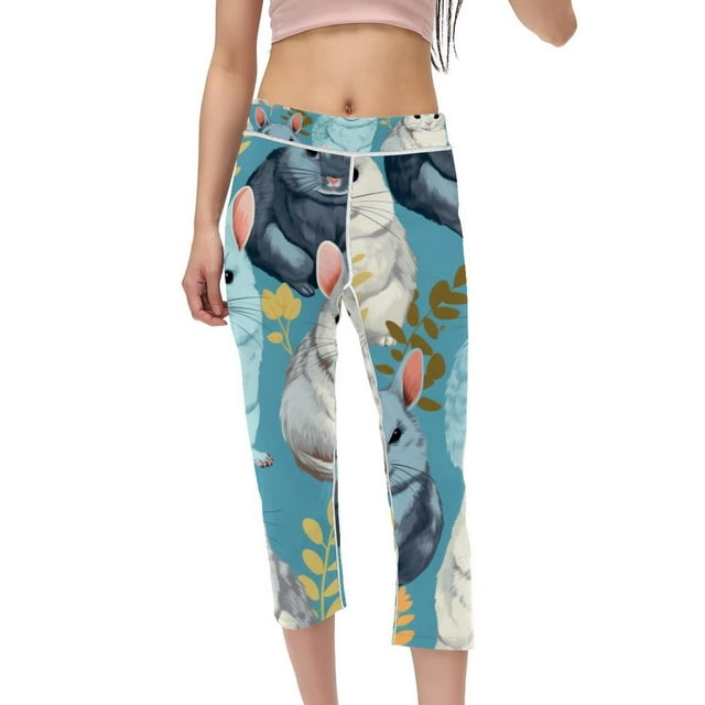 Animal Women High Waist Capris Yoga Pants Not Seethrough Printed
