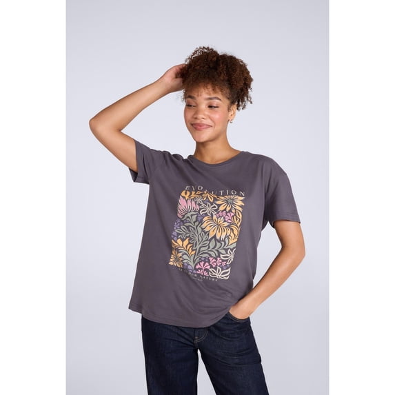 Animal Womens Leena Natural Cotton Boxy T-Shirt
