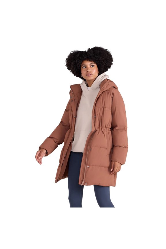 Womens Maggie Baffled Waist Detail Coat