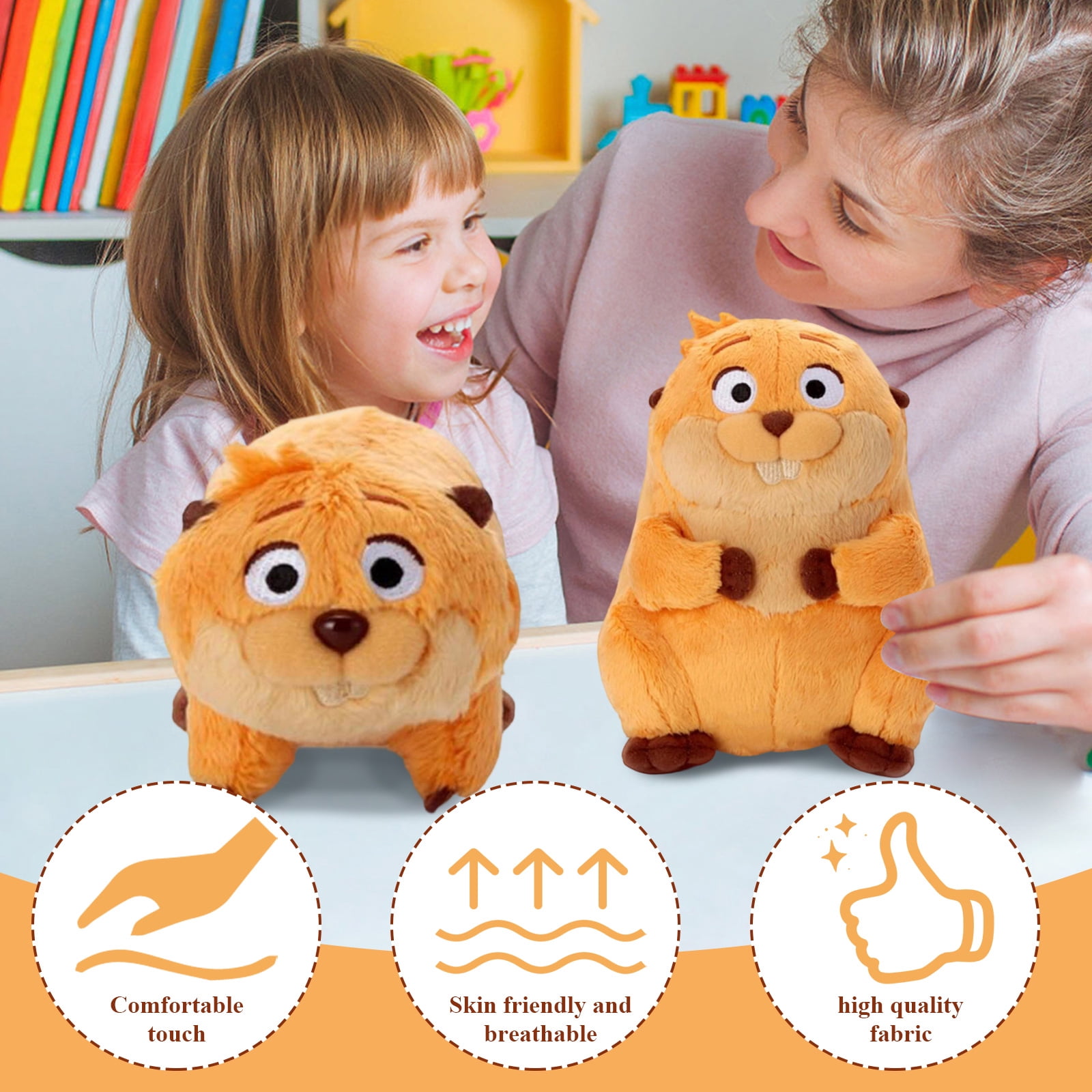 Animal World Beaver Stuffed Animals Dolls- Beaver Soft Plush Toys for ...