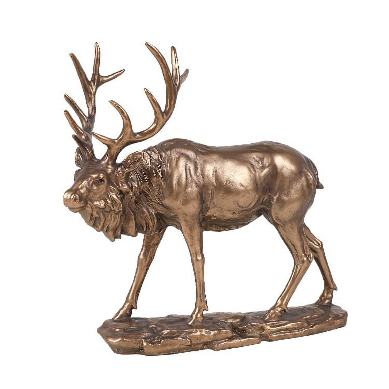 Animal World Elk Golden Finish Resin Figurine - Walmart.com