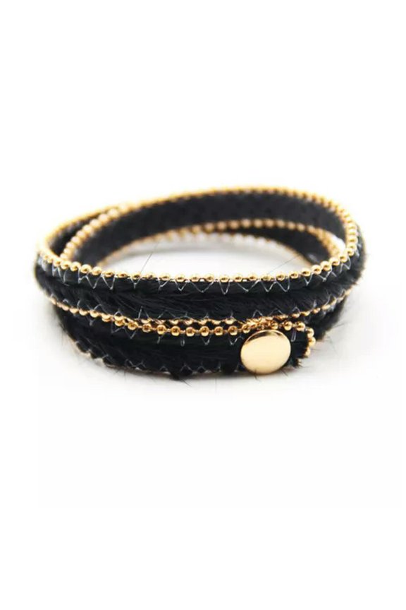 Animal Wrap Print Leoprad Bangle Bracelet Suede Leather Button Boutique Jewelry