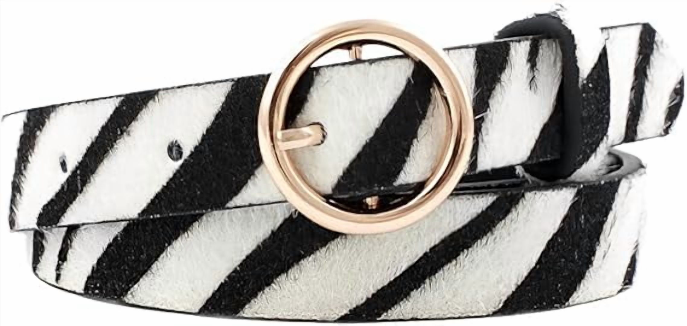 2-Pack Leopard Zebra Print Belts for Women, Imitation Leather Fashion Zebra Print Belt - Etsy main image 3