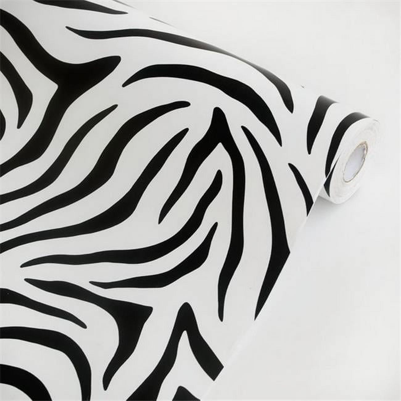Animal Zebra - Self-Adhesive Wallpaper Home Decor Roll  Multicolor