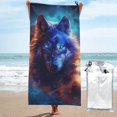 Animal art Microfiber beach towel, large sand pool camping travel