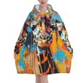 Animal art Oversized blanket hoodie, blanket sweatshirt, warm and