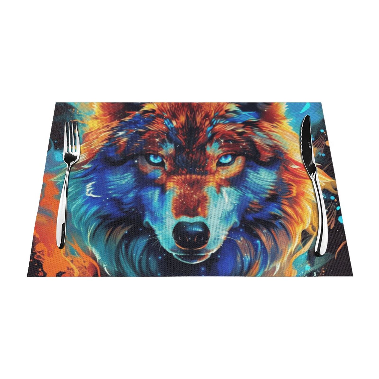 Animal art Table mat can be wiped, dinner mat set, felt can be wiped