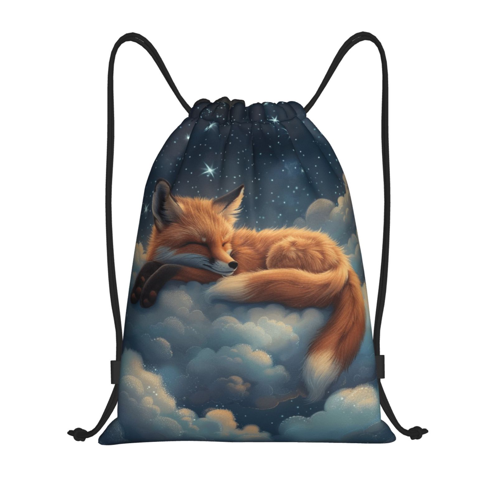 Animal characteristics Drawstring backpack Gym bag printed canvas rope