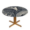 Animal classical painting Round Picnic Table Cloth, Elastic Waterproof