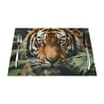 Animal closeup PVC meal mat, dining table mat PVC washable woven vinyl