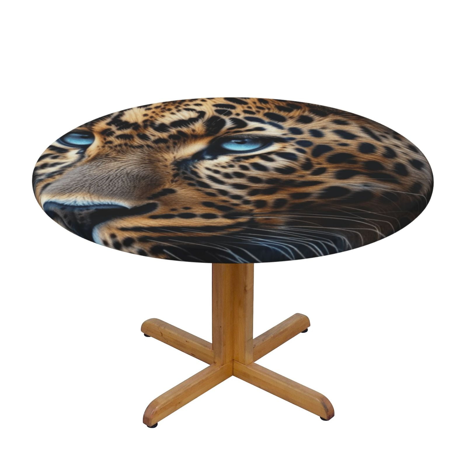 Animal closeup Round Picnic Table Cloth, Elastic Waterproof Fitted