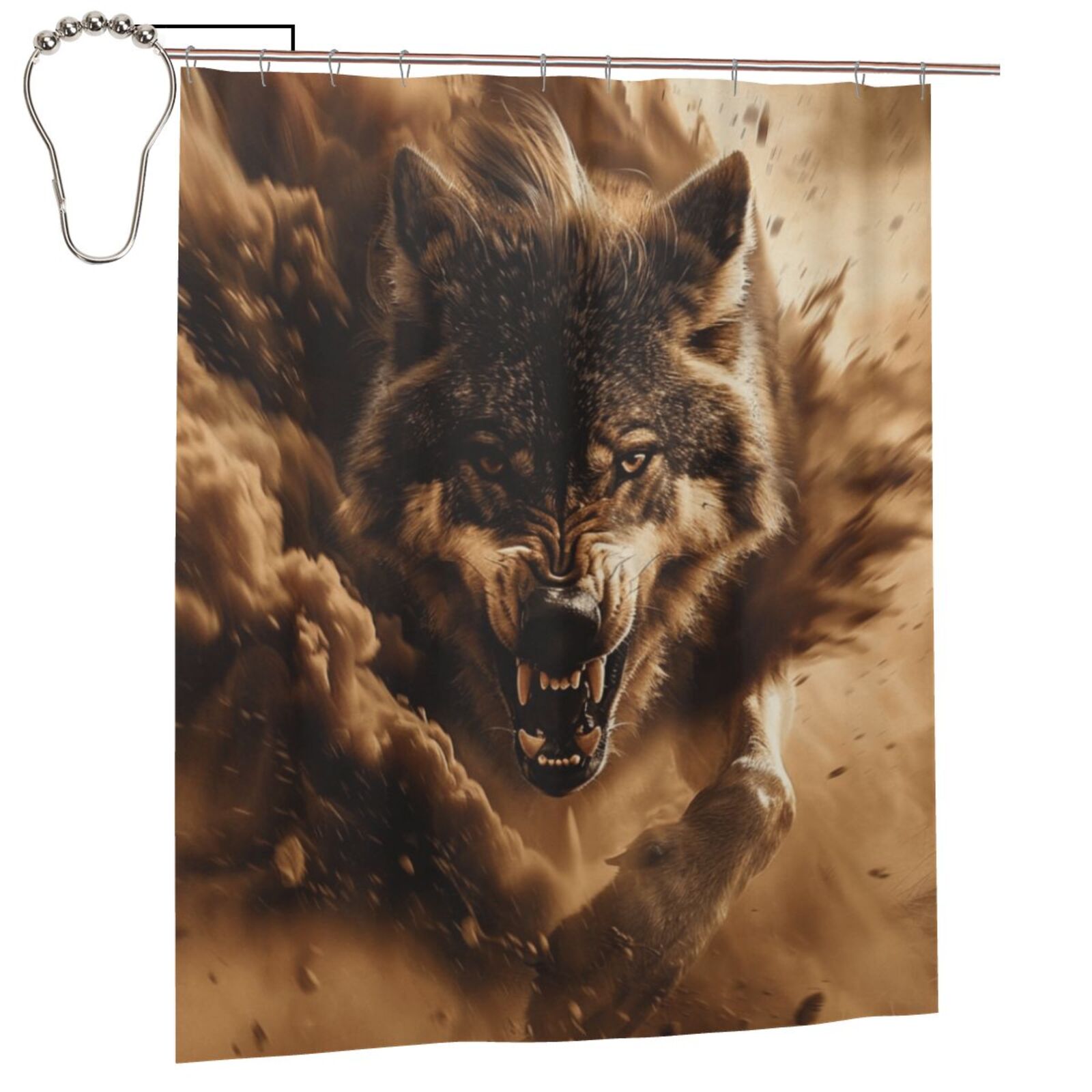 Animal closeup Shower Curtain, Waterproof Fabric Shower Curtain for