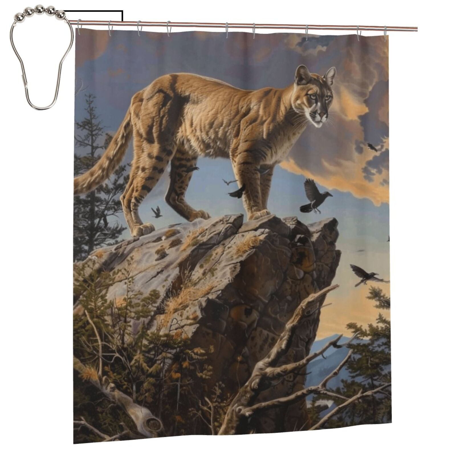 Animal closeup Shower Curtain Waterproof Fabric Shower Curtains for