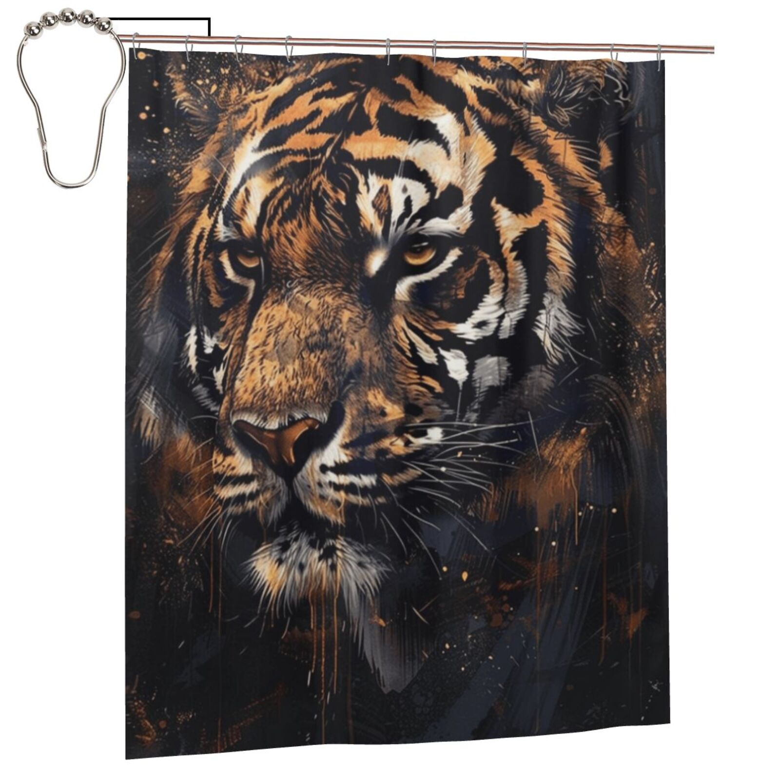 Animal closeup Shower Curtain Waterproof Fabric Shower Curtains for