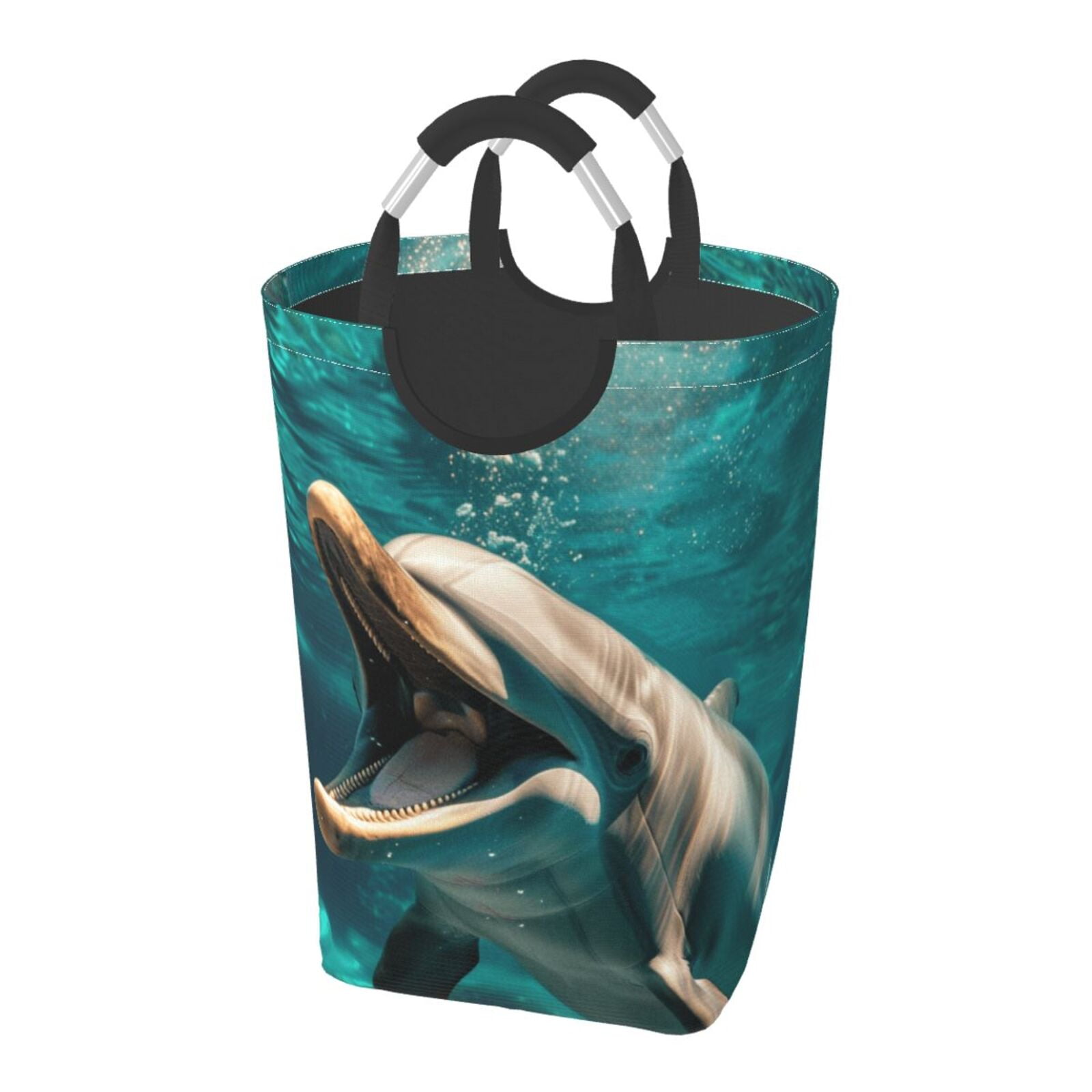 Animal closeup laundry bag, machine washable dirty laundry storage bag