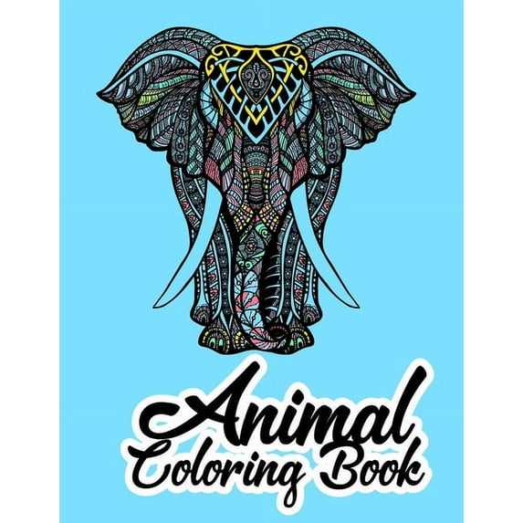 Animal coloring book: Stress Relieving Designs to Color, Relax and Unwind. Extra-Thick High-Quality Perforated Pages, (Paperback)