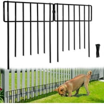 Animal fence, no digging decorative fence, rust proof metal small garden fence boundary, suitable for dogs and rabbits, outdoor courtyard terrace bottom blocker