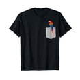 thumbnail image 1 of Animal in Your Pocket Hello Macaw Parrot Cotton T-Shirt Black, 1 of 5