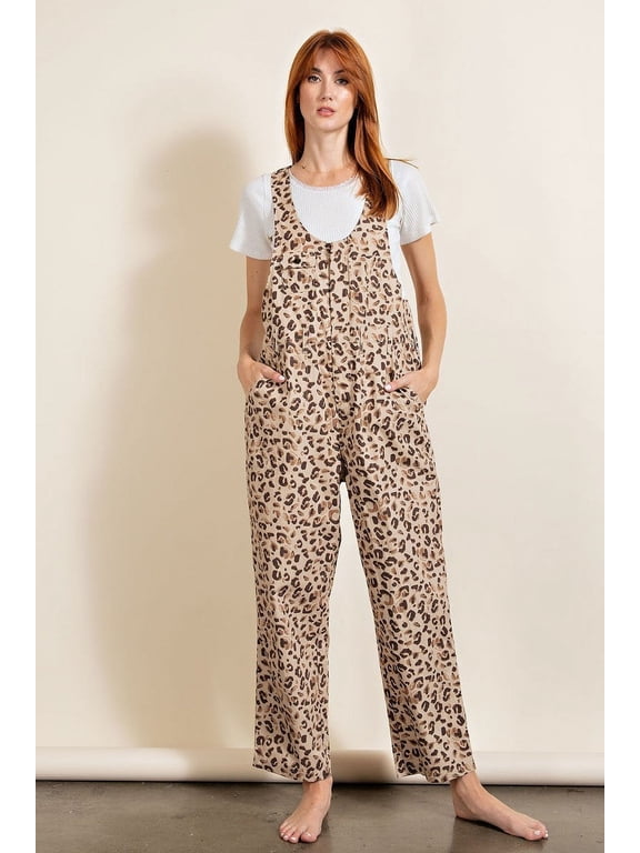 Animal/leopard Printed Jumpsuit