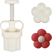 Animal mid-autumn mooncake press mold, hand-pressed stamp dessert DIY, mooncake puff pastry press mold with 1 printed flower DIY 2 Flowers Stamp-1