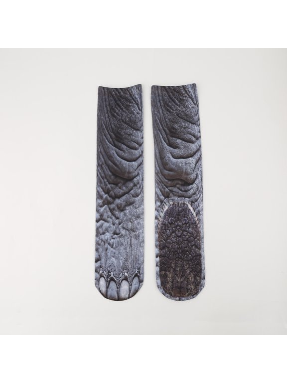 Animal paw print socks, mid-calf socks, printed socks for adults and children, digital print, personalized and quirky paw socks