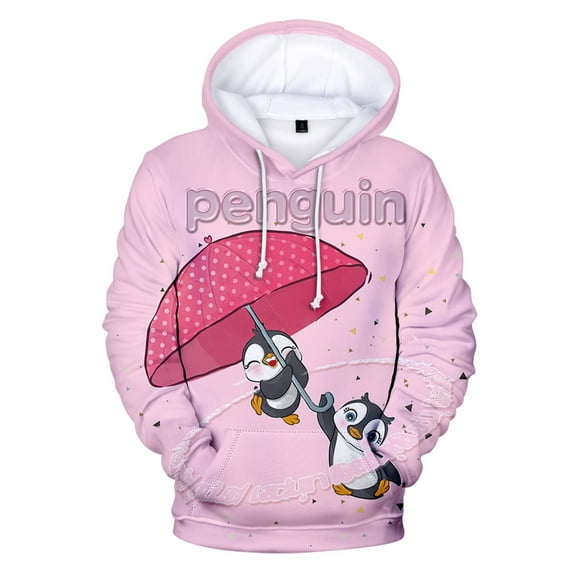 Animal penguin Kids Hoodie New Print Pullover For Men Women Unisex Sweatshirts Casual Style Boys Girls Long Sleeve Hooded Tops