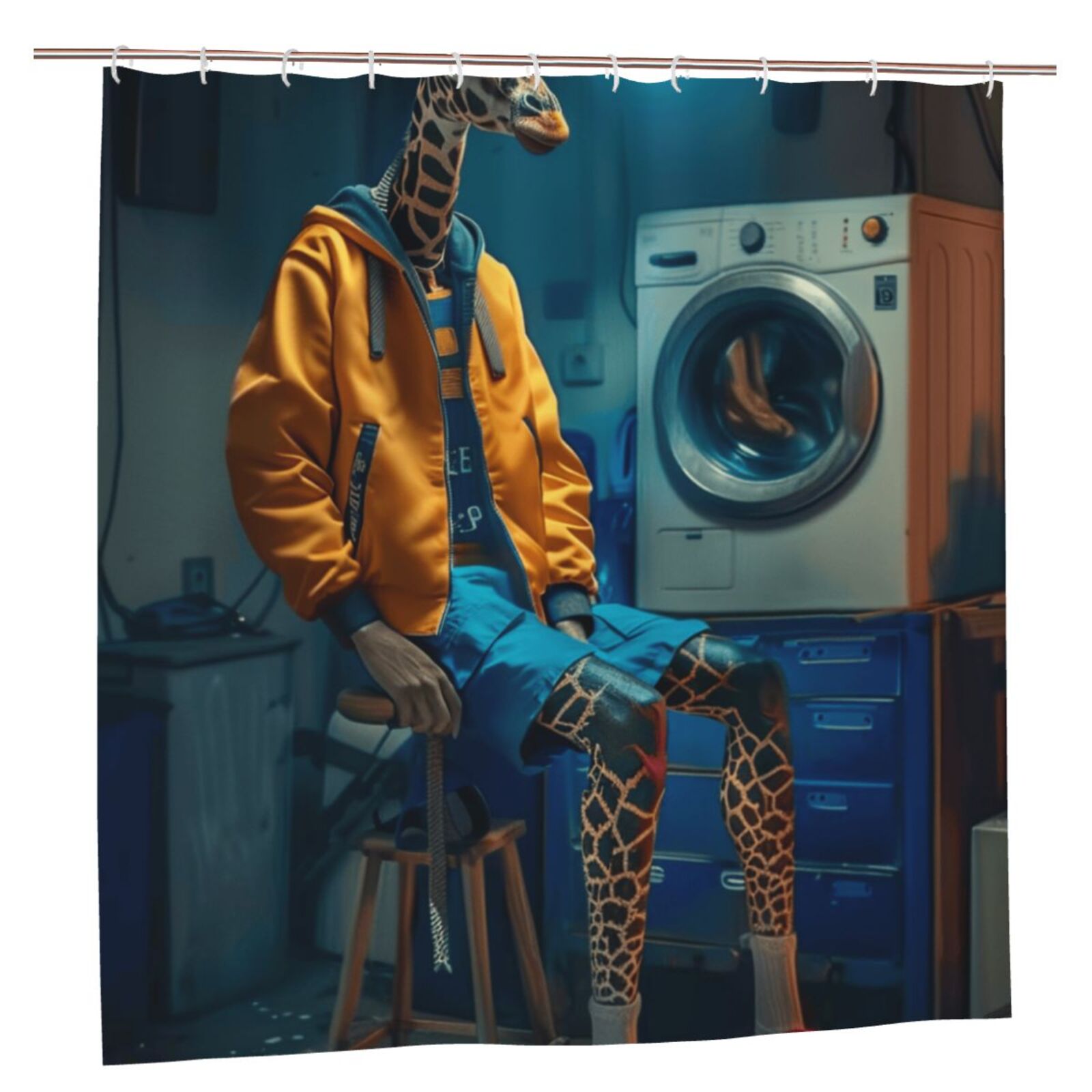 Animal personification Shower Curtain Waterproof Fabric Shower Curtains