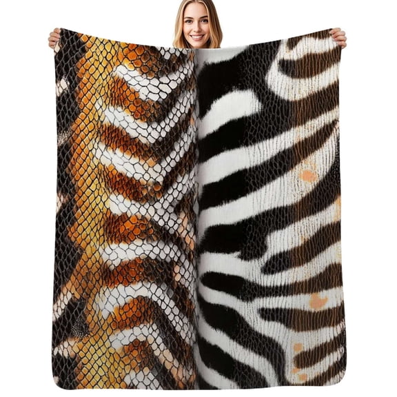 Animal print textile patterns Flannel Blanket Warm Soft Bedding Throws Winter Camping Chair Sofa Bed