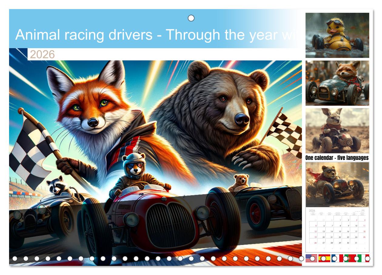 Animal Racing Flash Animal racing drivers - Through the year with animals in classic cars ...