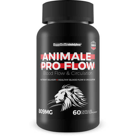 Animale Pro Flow - Our Best Blood Flow Supplement - Pro Animale Male Health Supplement for Blood Flow Care - Healthy Blood Flow Blood Circulation Supplements for Men - Pro Animale Pills for Men