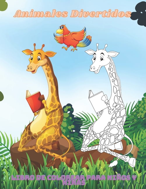 Animales Divertidos - Libro de colorear para niÃ±os y niÃ±as: Dibujos Educativos FÃ¡ciles Y Divertidos Para Colorear De Ani, (Paperback)