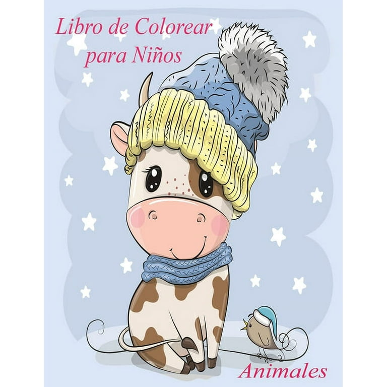 Animales Libro de Colorear para Niños : Libro de colorare para niños y  niñas con 100 motivos de animales - Relajantes Libros Para Colorear Para  Niños De 2-4, 3-6 Años - vaca