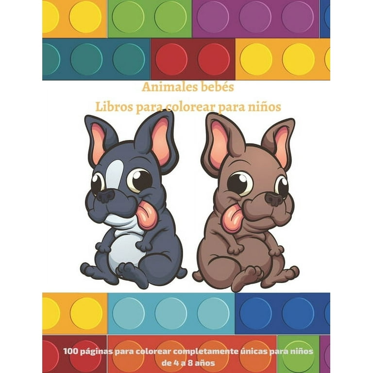 Animales bebés Libros para colorear para niños - 100 páginas para