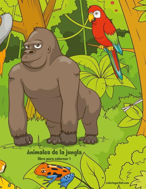 Animales de la Jungla Animales de la jungla libro para colorear 1, Book ...