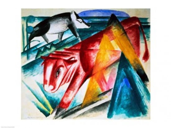 Animals 1913 Canvas Art - Franz Marc (24 x 18)