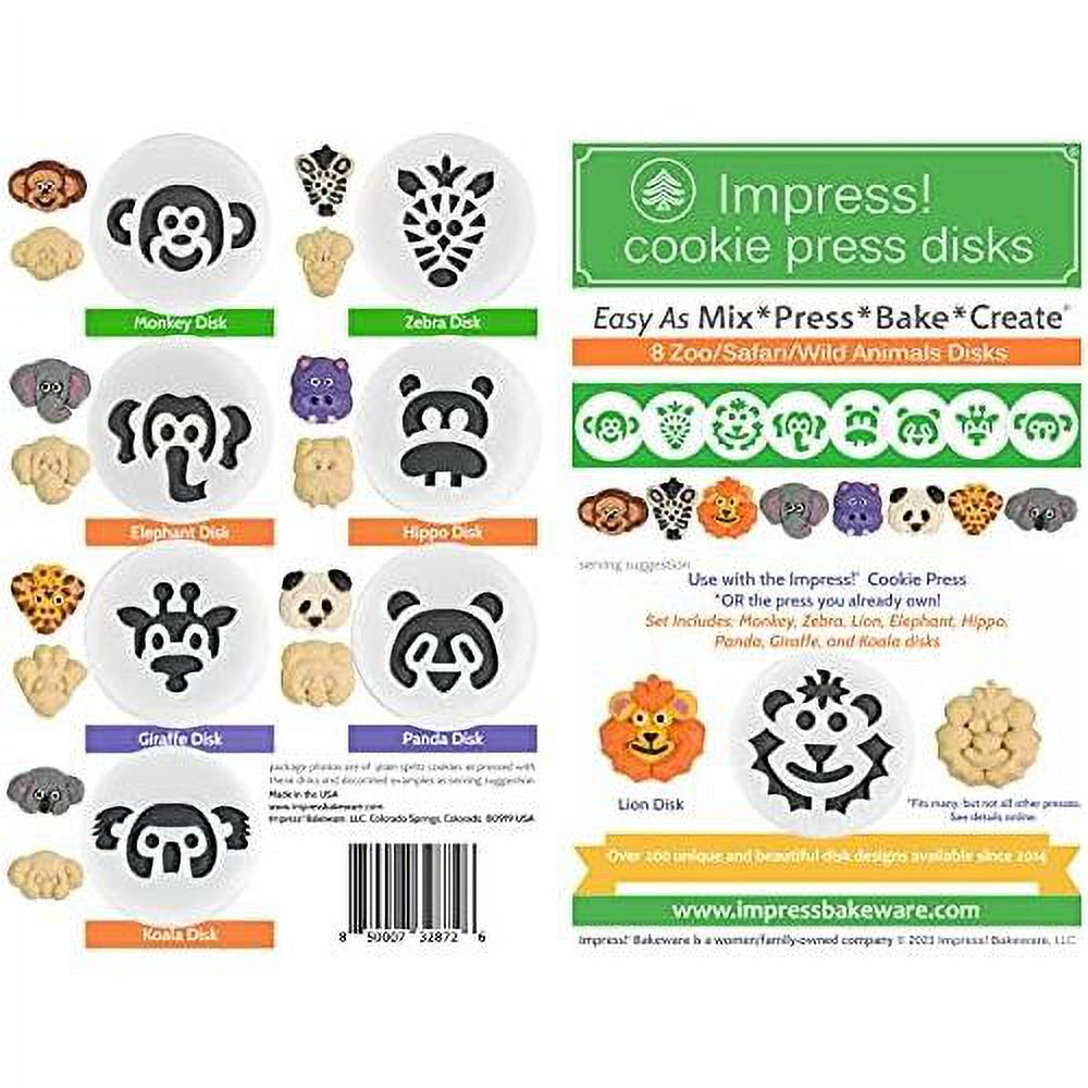 Animals 8 Disk Set For Cookie Presses